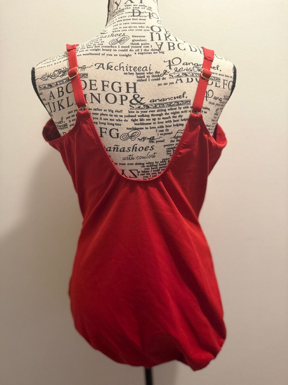 90’s Vintage Throwback Retro Miraclesuit One-Piece Swimsuit Red US size 18DDD - Picture 4 of 8